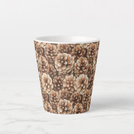 Braune Kiefernzapfen Milchtasse