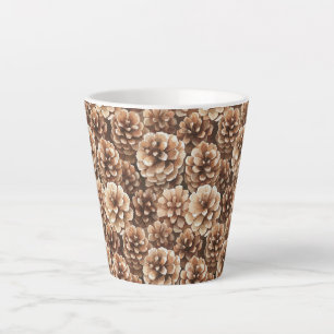 Braune Kiefernzapfen Milchtasse
