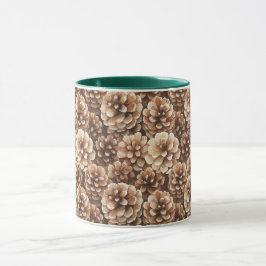 Braune Kiefernzapfen Tasse
