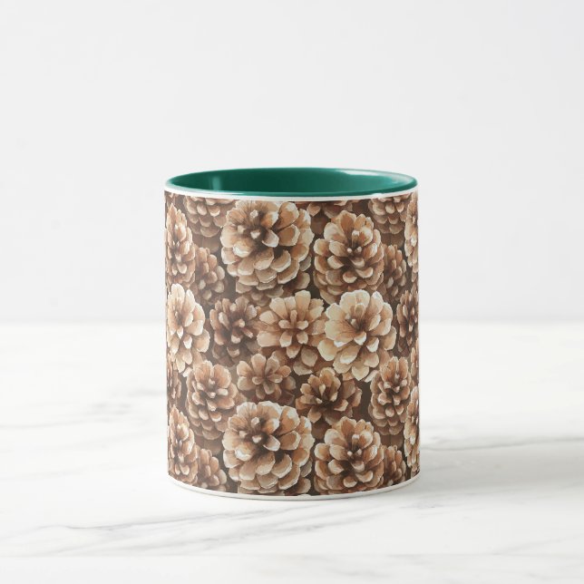 Braune Kiefernzapfen   Tasse (Zentrum)