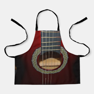 Braune klassische Gitarre, Kinder Volldrucke Schür Schürze