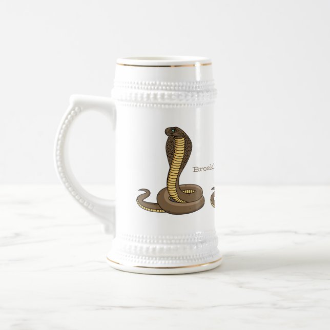 Braune Kobra Bierglas (Links)