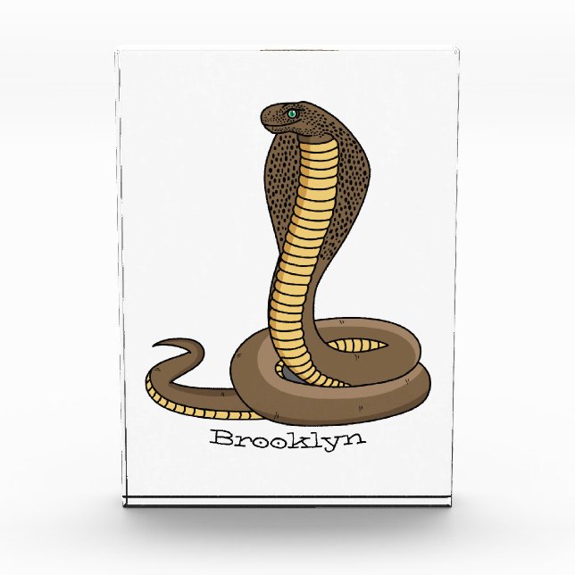 Braune Kobra Fotoblock (Vorderseite)