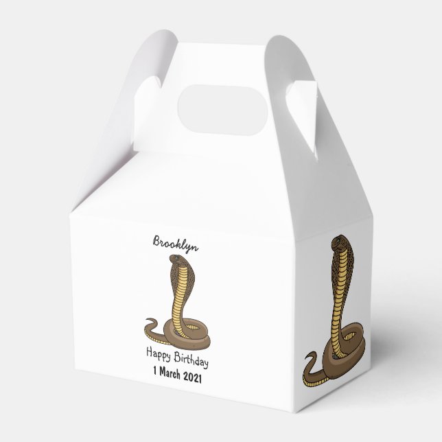 Braune Kobra Geschenkschachtel (Vorderseite)