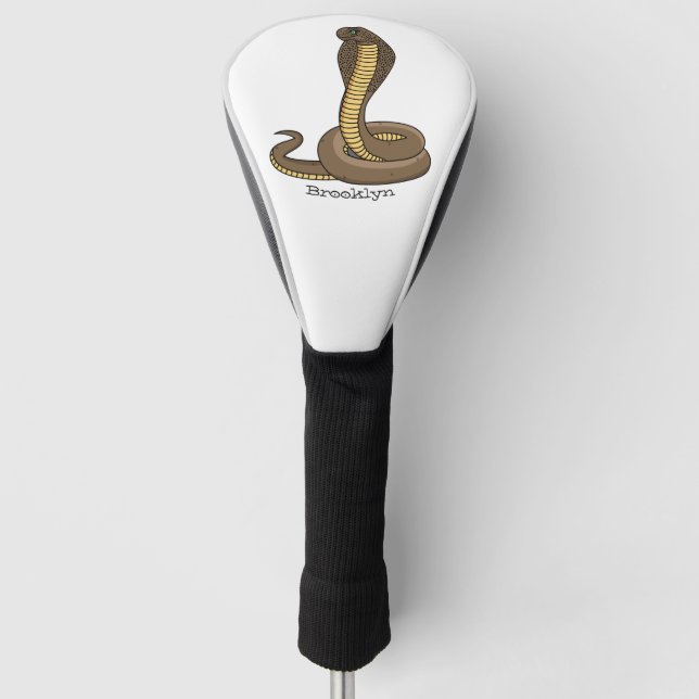 Braune Kobra Golf Headcover (Vorderseite)