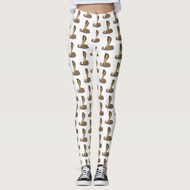 Braune Kobra Leggings (Vorderseite)
