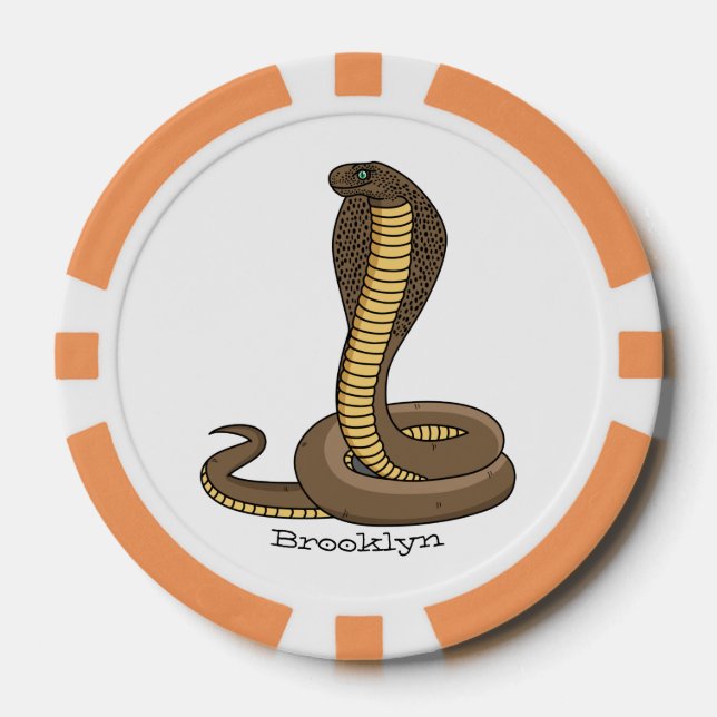 Braune Kobra Pokerchips (Vorderseite)