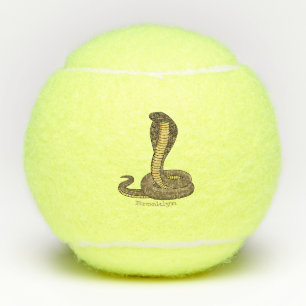 Braune Kobra Tennisbälle