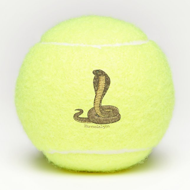 Braune Kobra Tennisbälle (Vorderseite)
