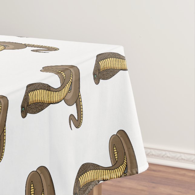 Braune Kobra Tischdecke (Beispiel)