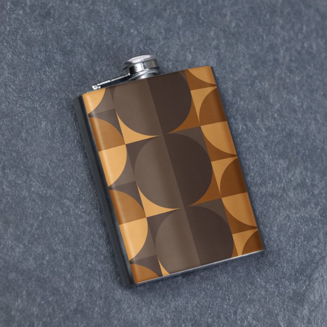 Braune Kreise Flachmann (Brown Circles Flask)