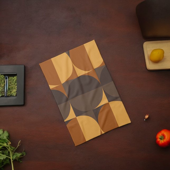 Braune Kreise Geschirrtuch (Kitchen Towel)