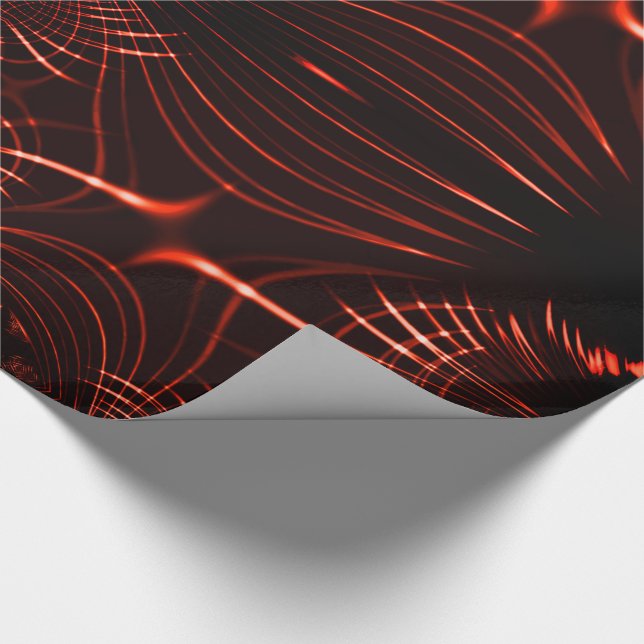 Braune Krümmungen aus Korallen hell Geschenkpapier (Ecke)