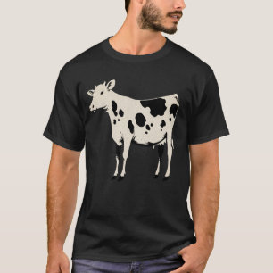 Braune Kuh Bauernhof Tiere Silhouette Landwirtscha T-Shirt