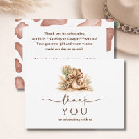 Braune Kuh Druck Wild West Western Baby Shower