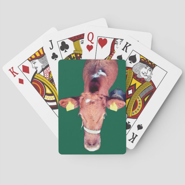 Braune Kuh Spielkarten (Rückseite)
