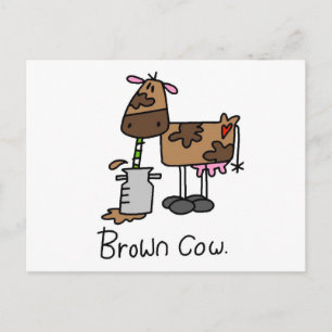 Braune Kuh T-Shirts und Geschenke Postkarte