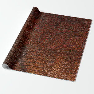 Braune Lederoptikleder,abstrakt,antiquiert, , Geschenkpapier