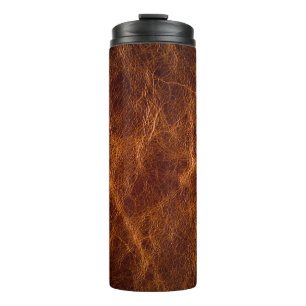 Braune Lederoptikleder,textur,hintergrund,kunst Thermosbecher