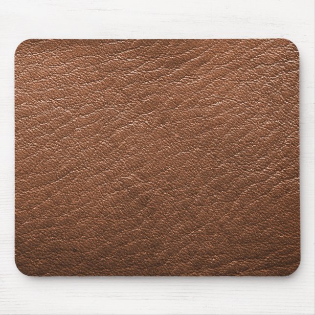 Braune Ledersuede-Büro Mousepad (Vorne)