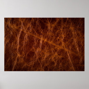 Braune Ledertextur, abstrakt, kunstvoll, künstlich Poster