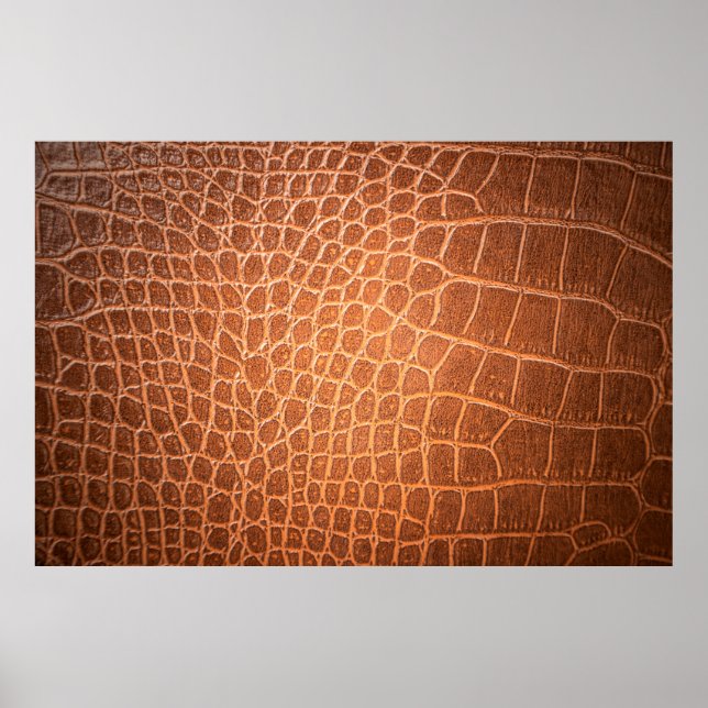 Braune Ledertextur für den Hintergrund Poster (Vorne)