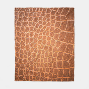 Braune Ledertextur Hinterhaut, abstrakt Fleecedecke
