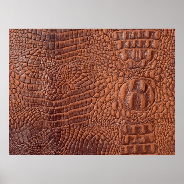 Braune Ledertextur im Hintergrund, gefallen,abstra Poster (Vorne)