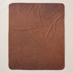 Braune Ledertextur Sherpadecke