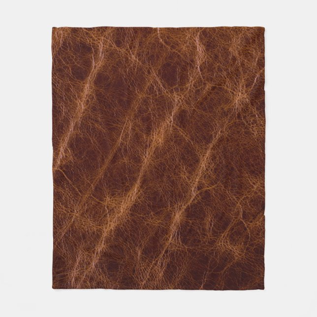 Braune Ledertur, Leder, Textur, abstrakt, Accessoi Fleecedecke (Vorderseite)