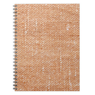 Braune Leinenleinwand-Textur-Hintergrund Notizblock