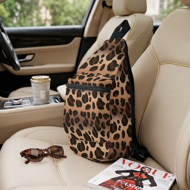 Braune Leopard Print Crossbody Sling Bag (Brown Leopard Print Crossbody Sling Bag)