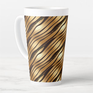 Braune Leopard-Streifen Milchtasse