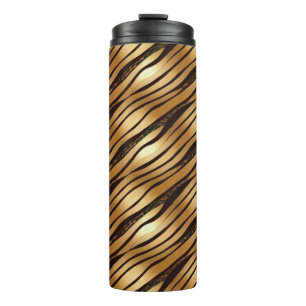 Braune Leopard-Streifen Thermosbecher