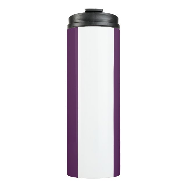 Braune, lila und weiße Streifen Thermosbecher (Vorderseite)