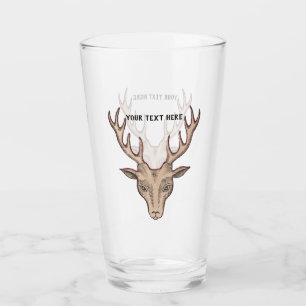 Braune Männchen Trophy Hirsche Kopf große Antler Glas