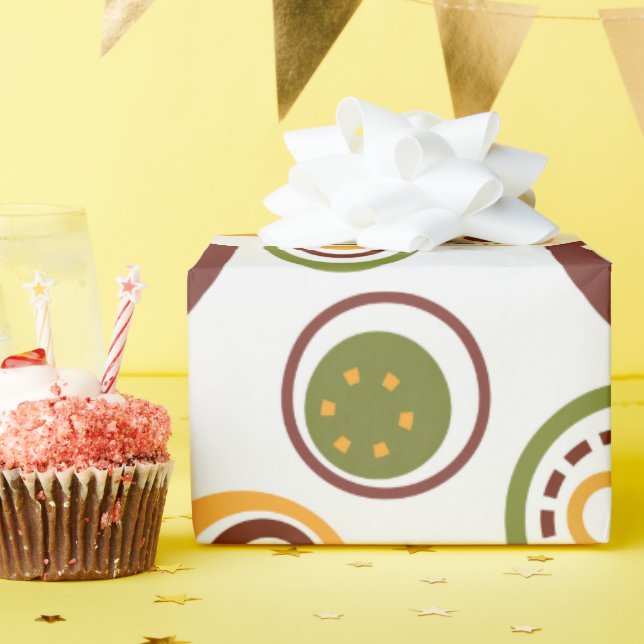 Braune MCM Jawbreakers  Geschenkpapier (Geburtstagsparty)