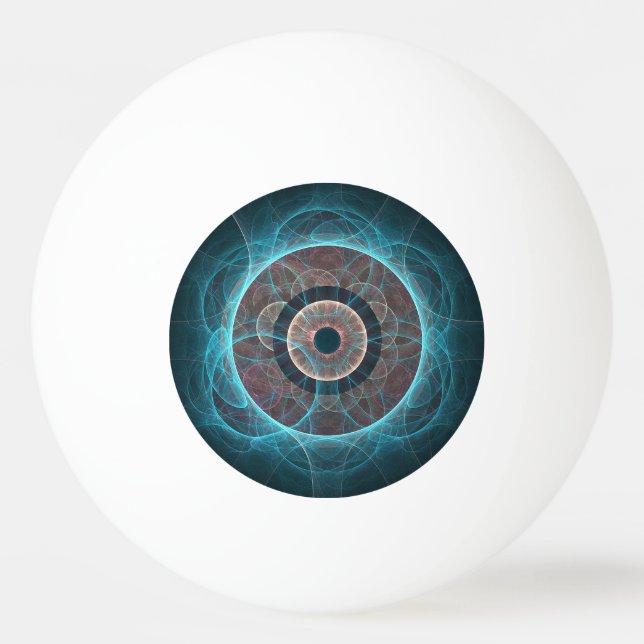 braune Mit Augen Schönheit Tischtennisball (Vorderseite)