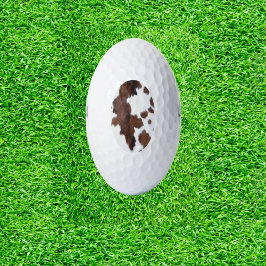 Braune Moovour Kuh Print Golf Balls Golfball