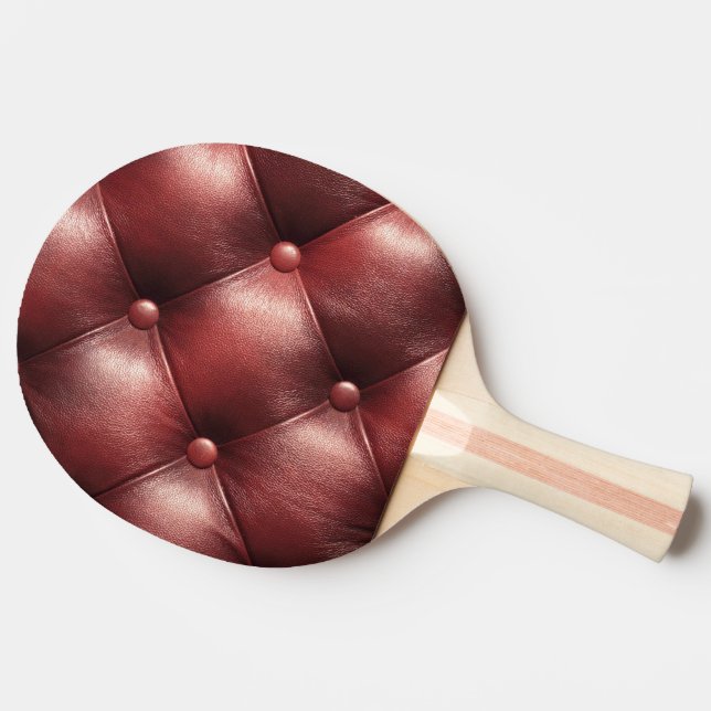 braune Musterlederhaut Tischtennis Schläger (Seitenansicht)