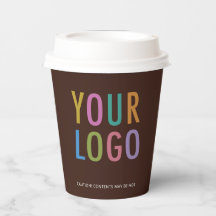 Braune Papierkaffeebecher Firmenlogo Branding 240m