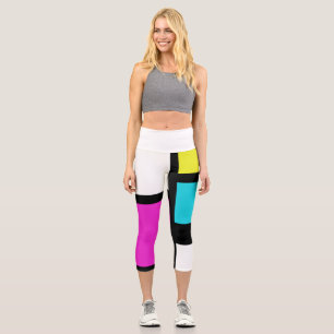 Braune Pastagerichte Frühlingsfarben Hochwaisted C Capri Leggings