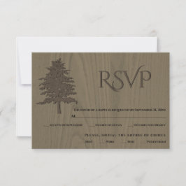 Braune Prägung von Bäumen sepia Holz Hochzeit RSVP
