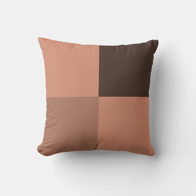 Braune Quadrate Kissen (Vorderseite)