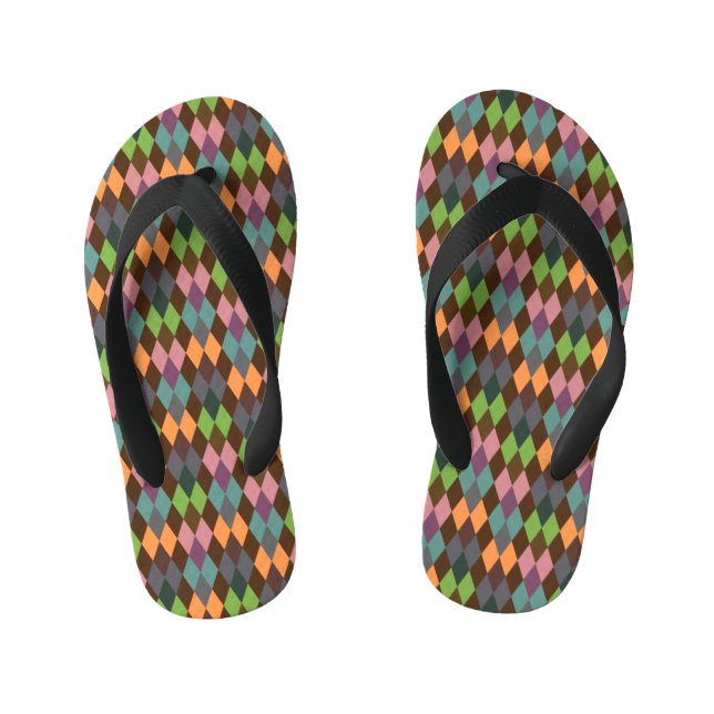 Braune Raute auf Flip Flops (Fußbett)