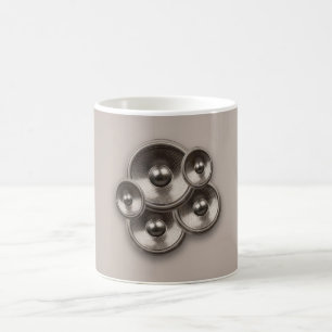 Braune Retro-Lautsprecher Kaffeetasse