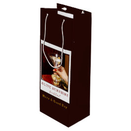 Braune Retro-Olive-Sonnenlicht-Cocktail-Geschenkta Geschenktüte Für Weinflaschen
