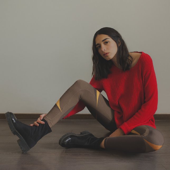 Braune Retrokreise Capri Leggings (Von Creator hochgeladen)