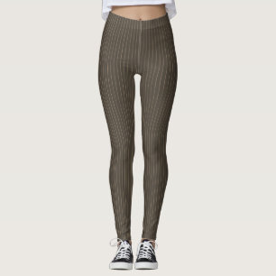 Braune Retropinstreifen Leggings