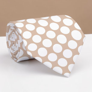 Braune Riesenpolka-Punkte-Halsbinden Krawatte